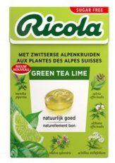 Ricola Green Tea Lime sv in box 50g