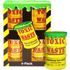 Toxic Waste 4-pack Yellow Drum 4 x 42 gr. 24* Toxic Waste 4-pack Yellow Drum 4 x 42 gr.